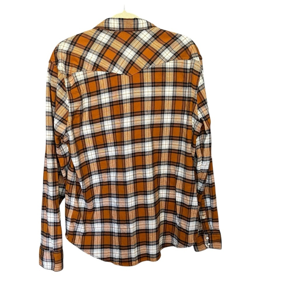 Lucky Brand Western Flannel Snap Button Long Sleeve Shirt Size Large - Picture 8 of 10